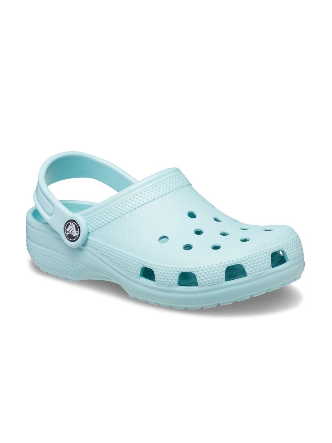 crocs kids blue classic sliders