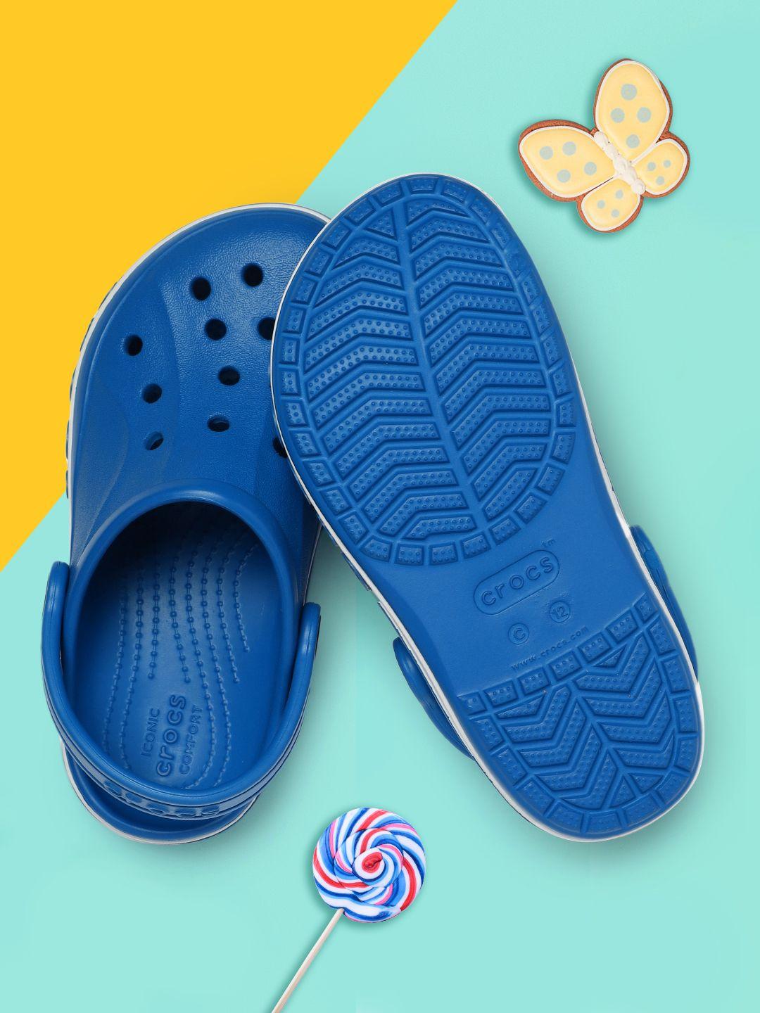 crocs kids blue solid bayaband clogs