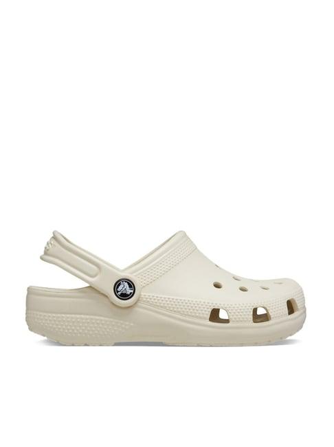 crocs kids classic beige back strap clogs