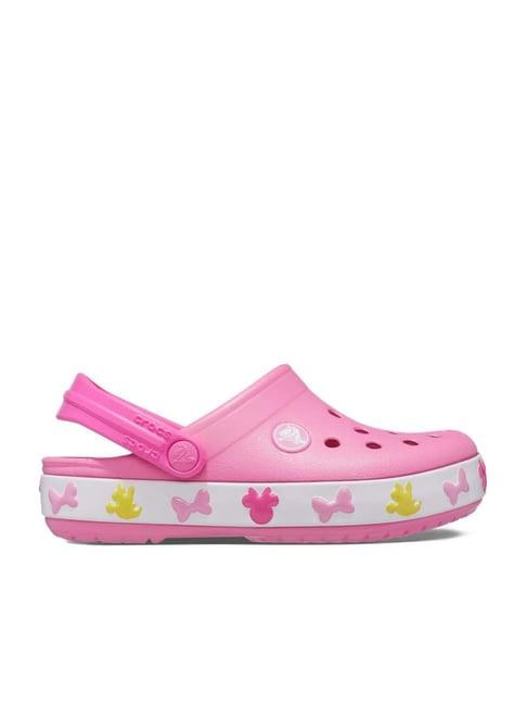 crocs kids funlab pink back strap clogs