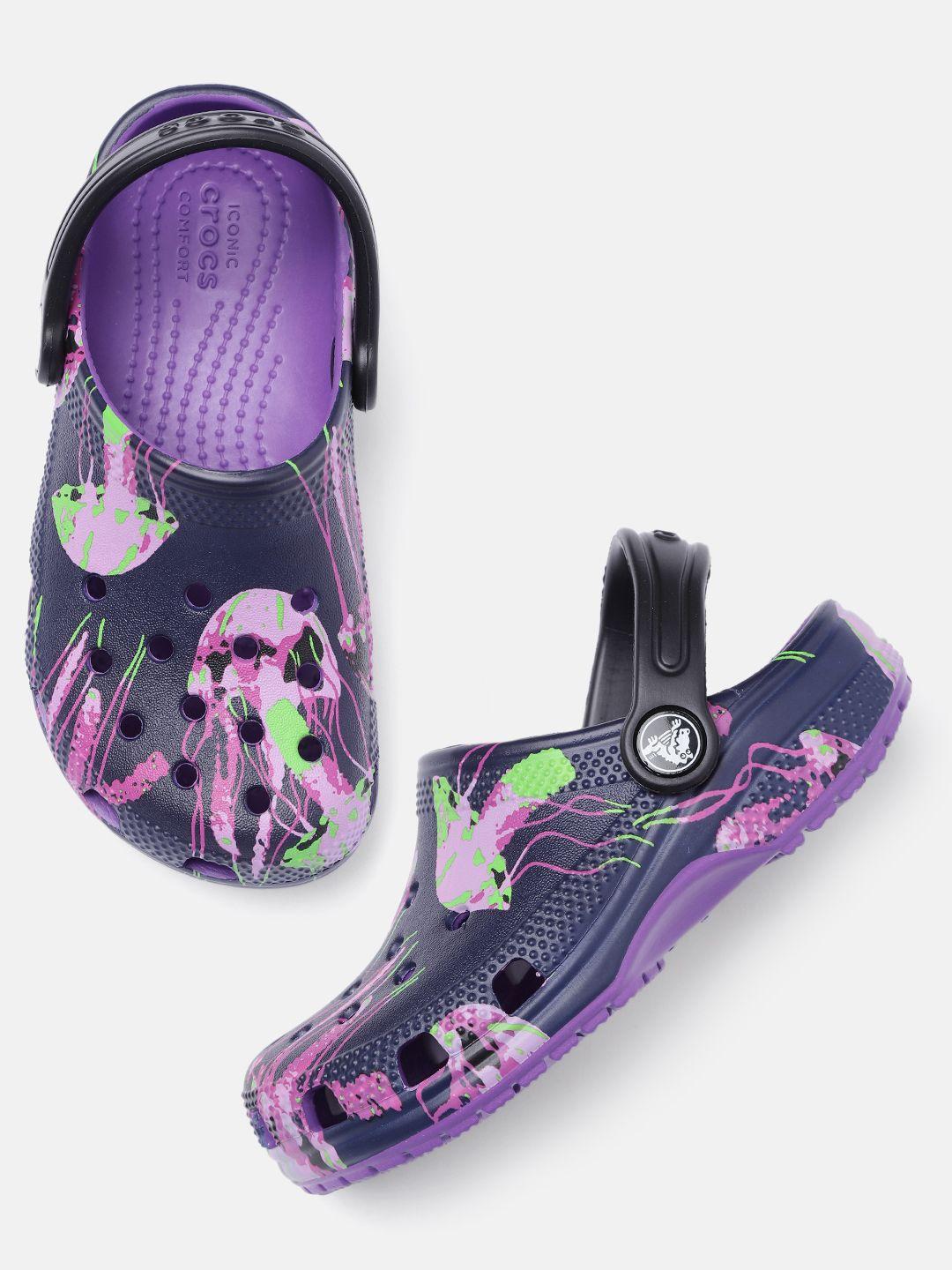 crocs kids meta scape printed croslite clogs