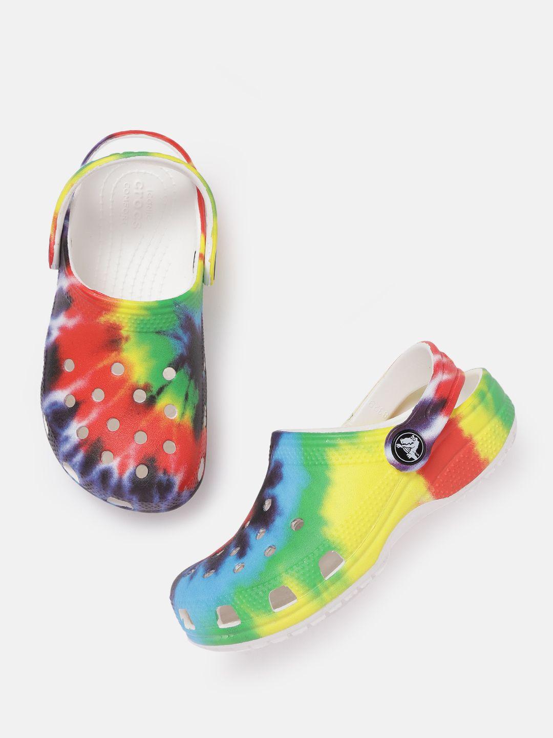 crocs kids multicoloured printed croslite clogs