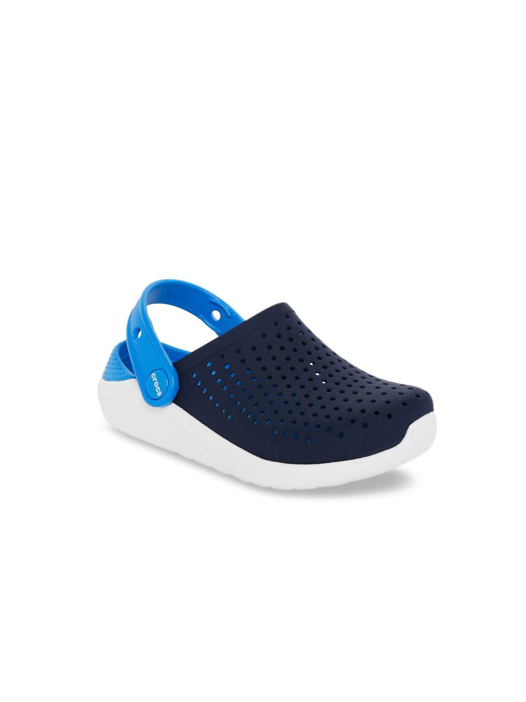 crocs literide  kids blue colourblocked clogs