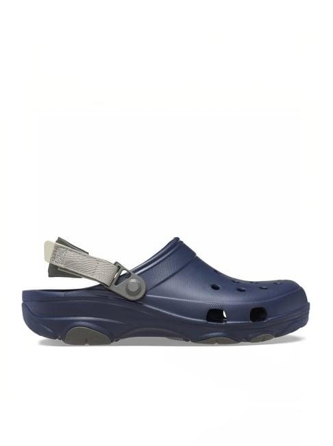 crocs men's all terrain navy back strap clogs