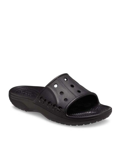 crocs men's baya black slides