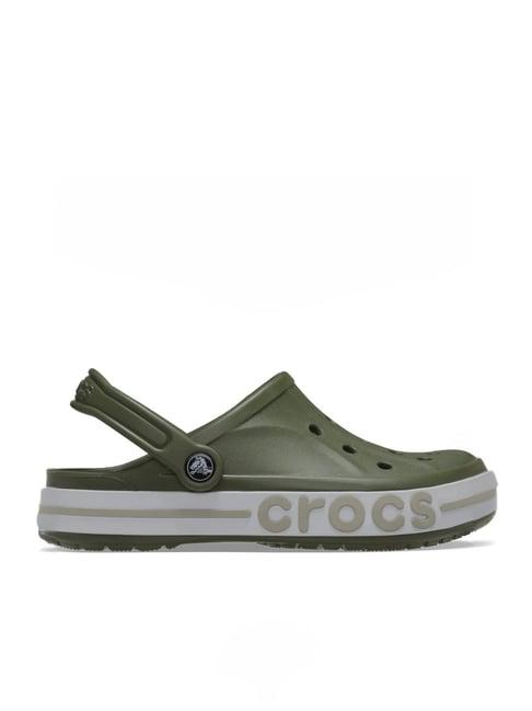 crocs men's bayaband army green back strap clogs