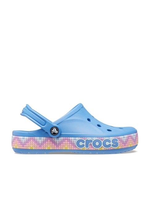 crocs men's bayaband blue back strap clogs