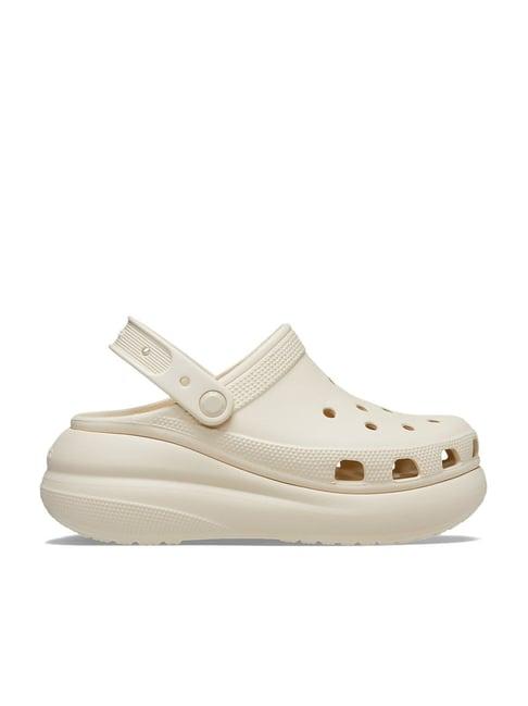 crocs men's classic cream back strap clogs