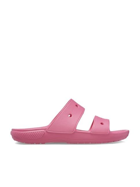 crocs men's classic hyper pink casual sandals