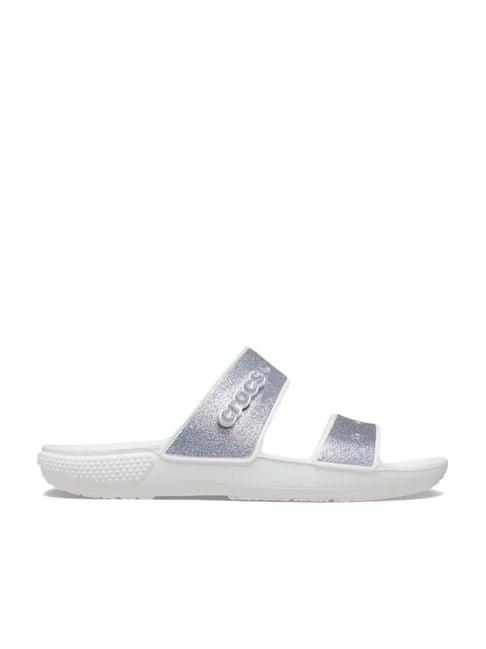 crocs men's classic silver casual sandals