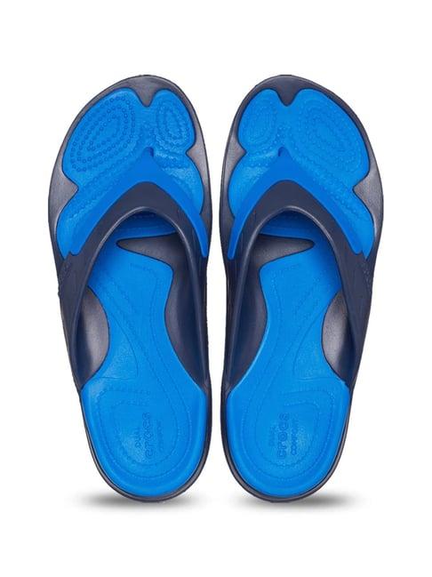 crocs men's modi navy flip flops