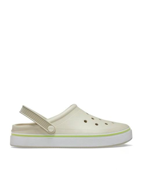 crocs men's off court off white back strap clogs