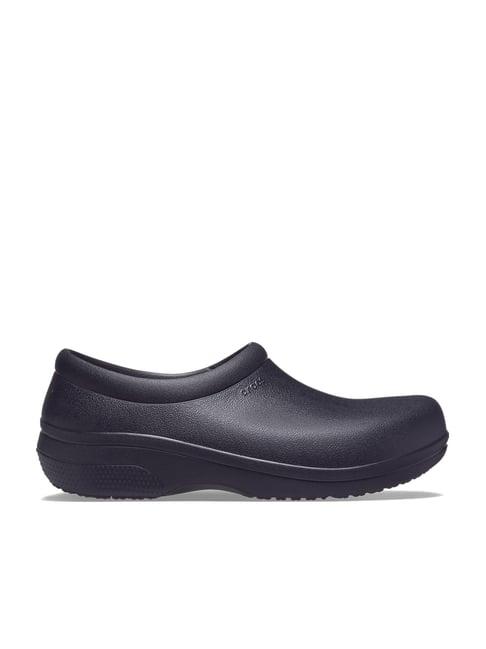 crocs men's on the clock black loafers