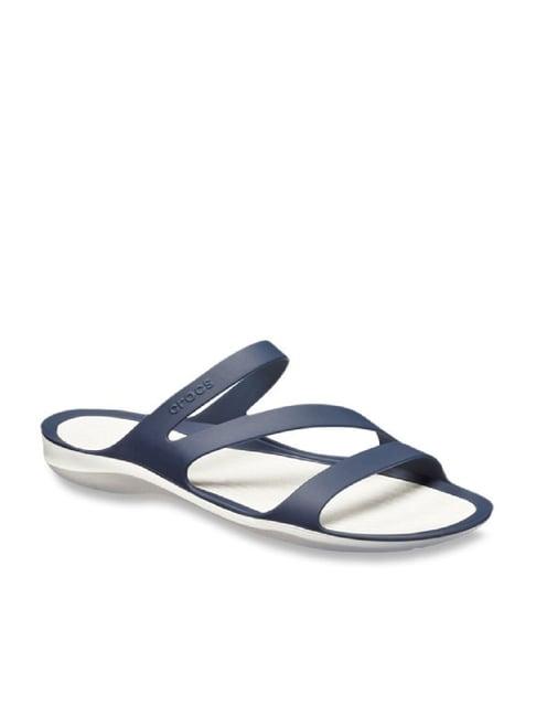 crocs swiftwater navy casual sandals