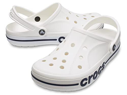 crocs unisex's white and navy clogs-7 men/ 8 uk women (m8w10) 191448139145