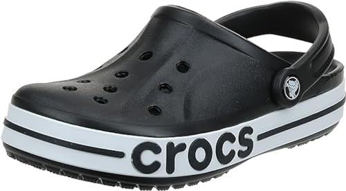 crocs unisex-adult bayaband clog black/white 9 men/ 10 uk women (m10w12) (205089-066)