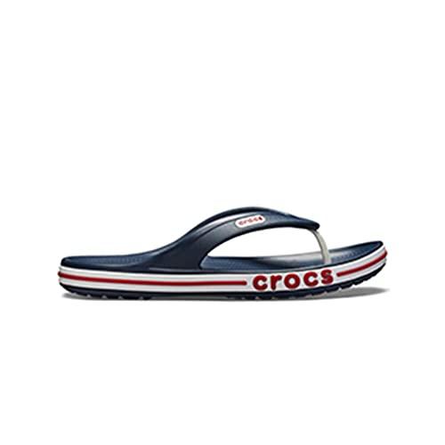 crocs unisex adult casual bayaband flip navy/pepper flop-9 kids uk (205393-4cc), multicolor