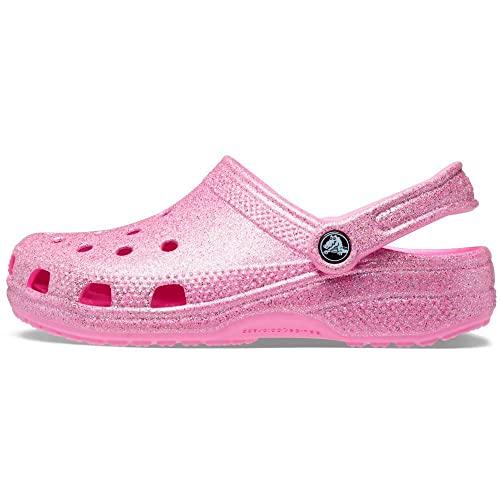 crocs unisex adult classic glitter ii clog tpk pink (207551-6sw)