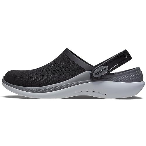 crocs unisex-adult literide clog black/slate grey clog - 9 uk men/ 10 uk women (m10w12) (206708-0dd)