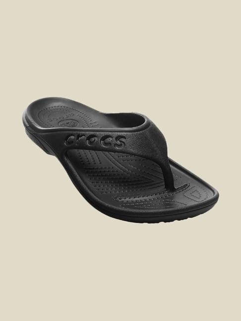 crocs unisex baya black flip flops