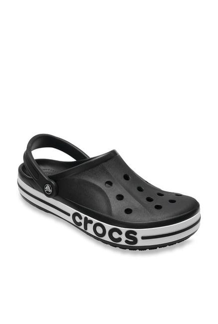 crocs unisex bayaband black back strap clogs