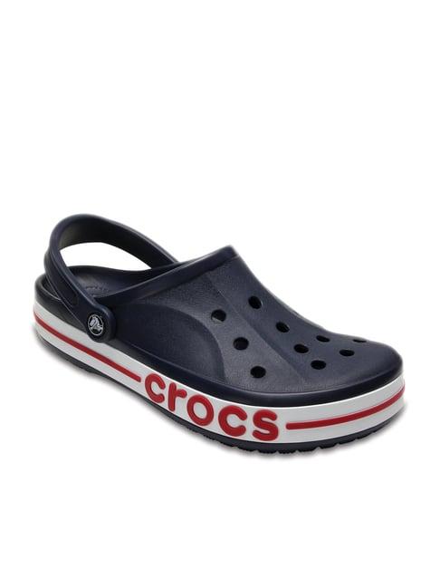 crocs unisex bayaband navy back strap clogs