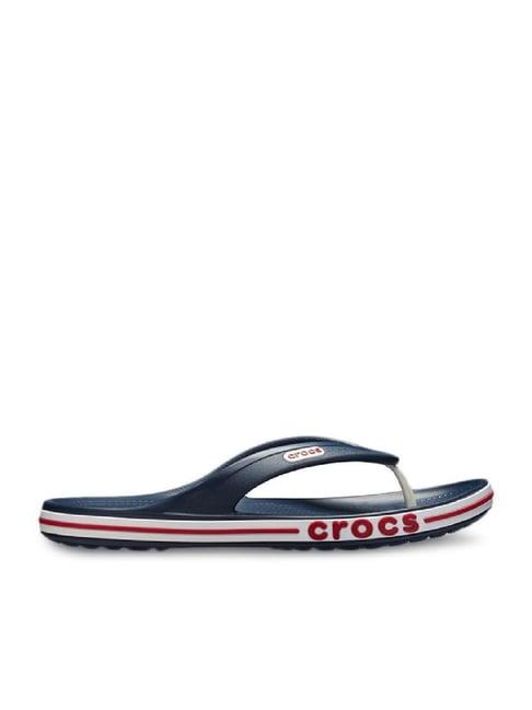 crocs unisex bayaband navy flip flops