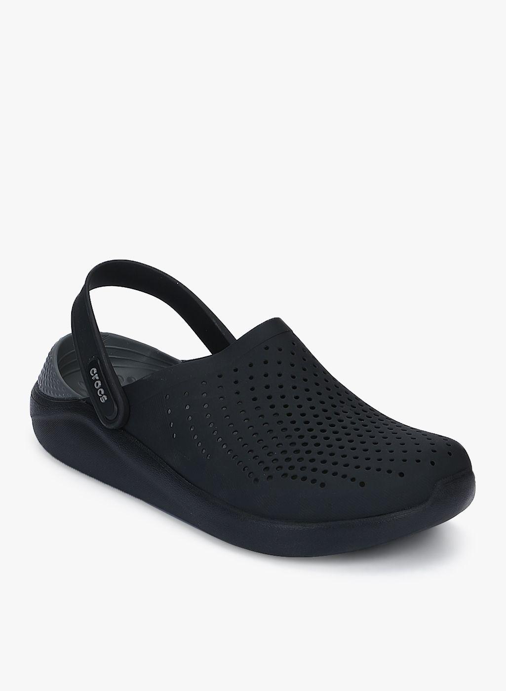 crocs unisex black literide clogs