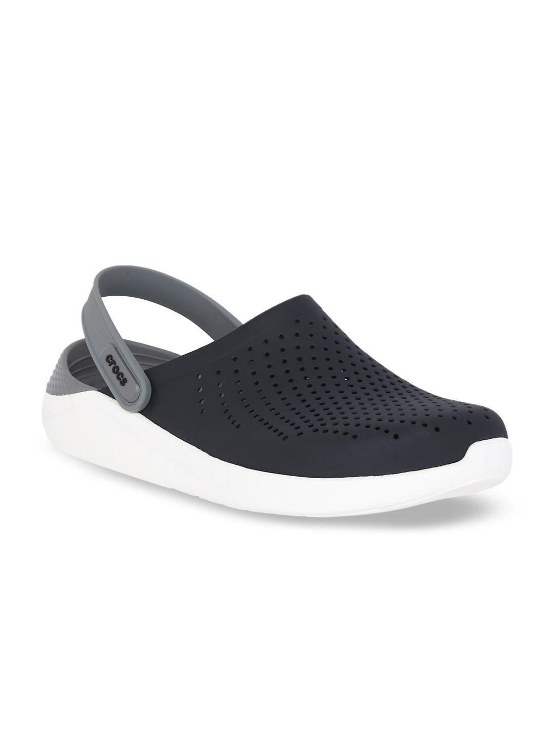 crocs unisex black solid literide clogs