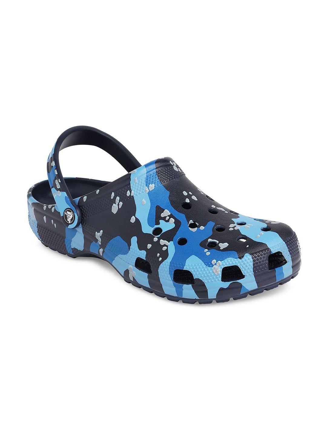 crocs unisex blue & black clogs sandals