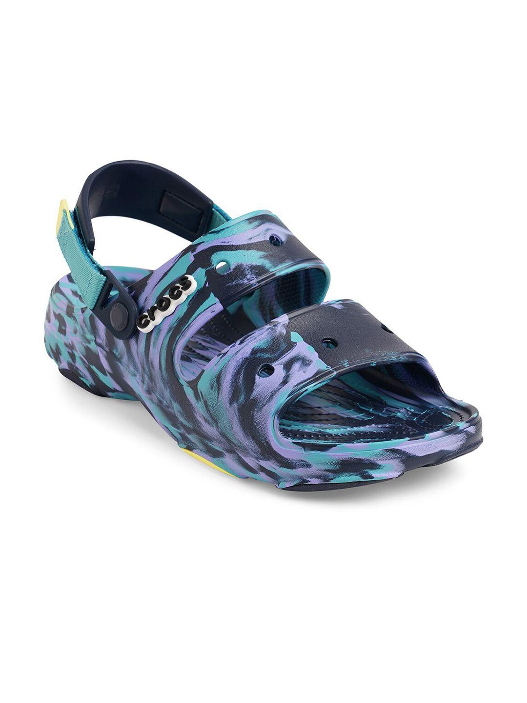 crocs unisex blue & black comfort sandals