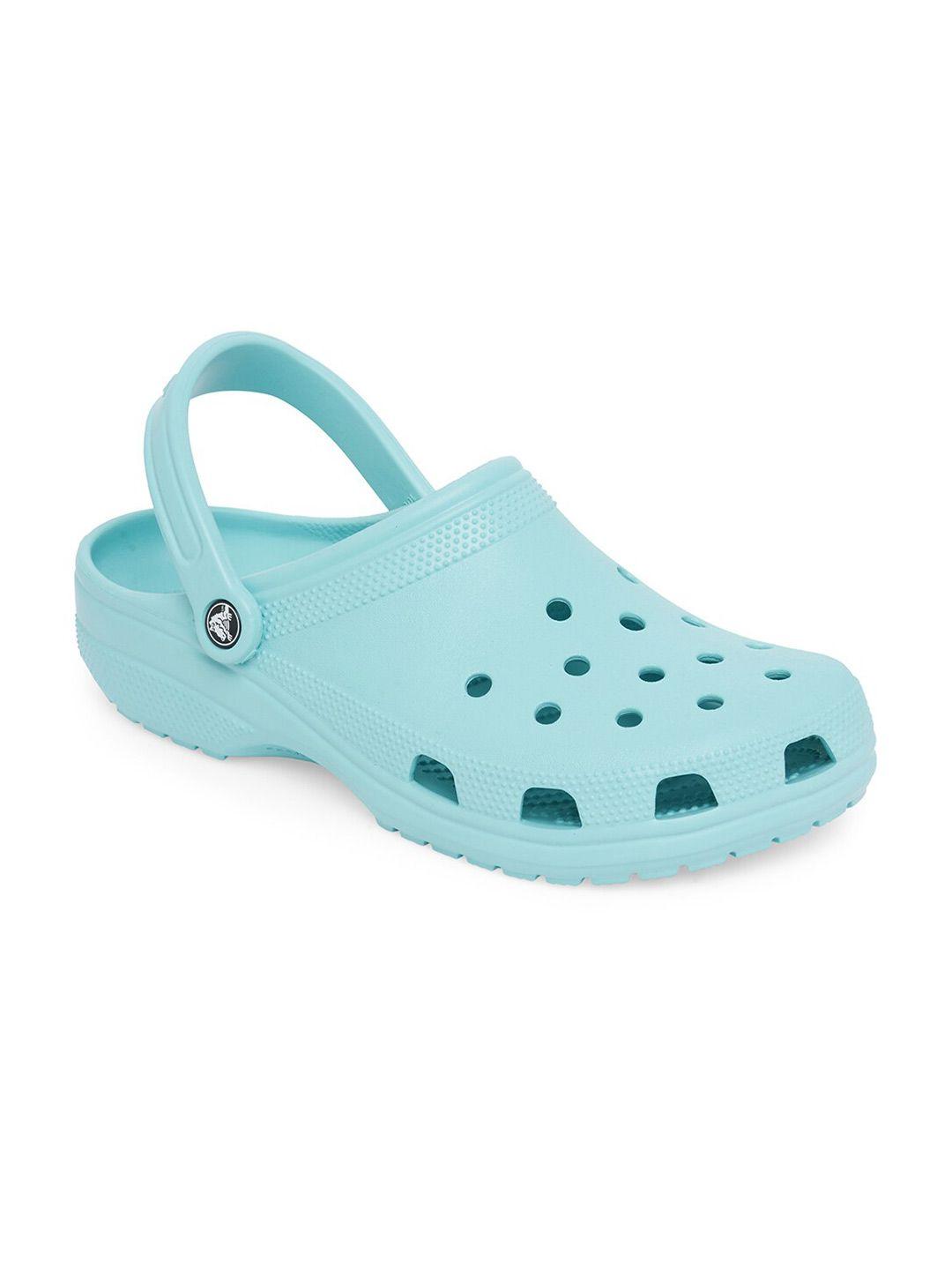 crocs unisex blue solid classic clogs