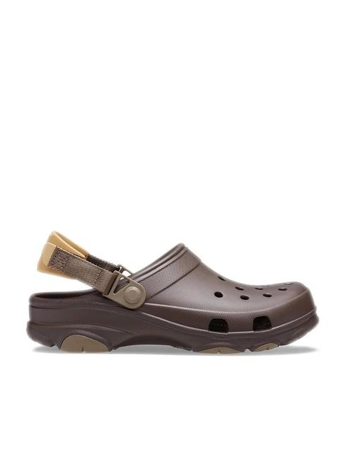 crocs unisex classic brown back strap clogs