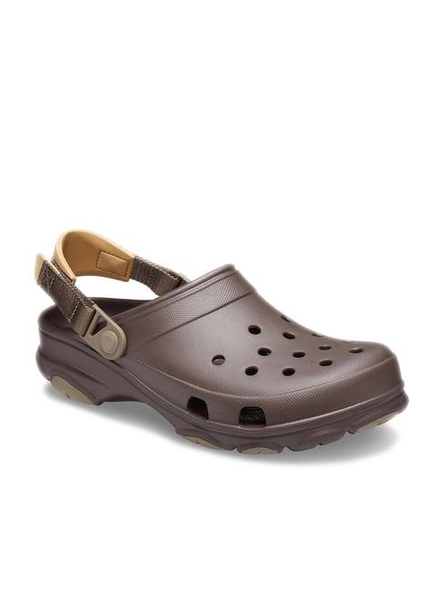 crocs unisex classic brown back strap clogs