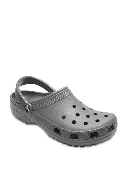 crocs unisex classic slate grey back strap clogs