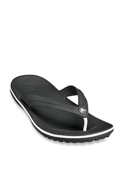 crocs unisex crocband black flip flops