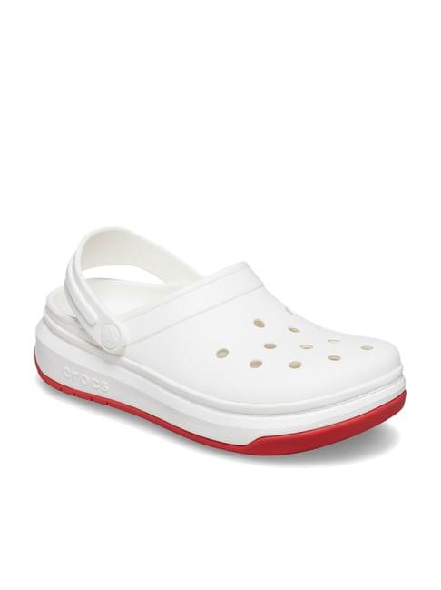 crocs unisex crocband white back strap clogs