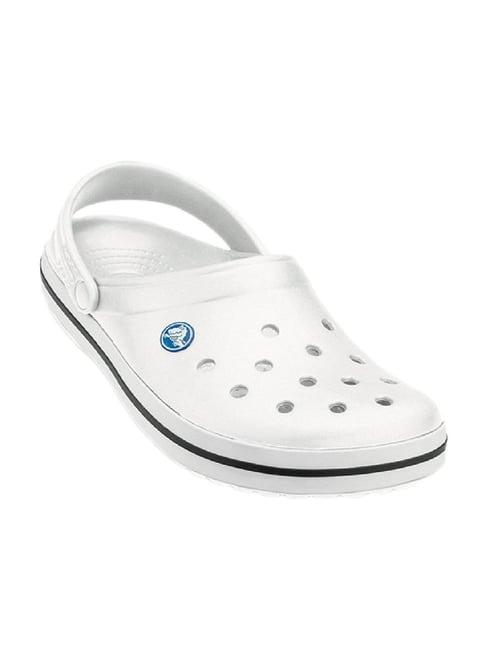 crocs unisex crocband white clogs