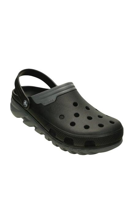 crocs unisex duet max black & grey clogs