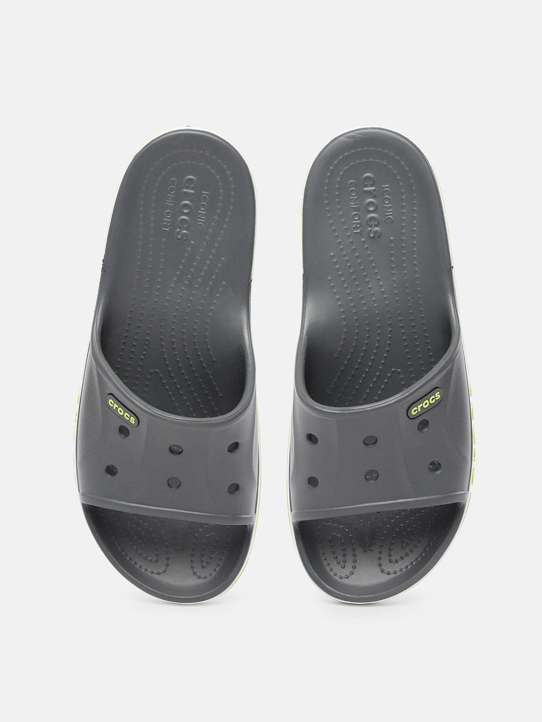 crocs unisex grey croslite flip flops