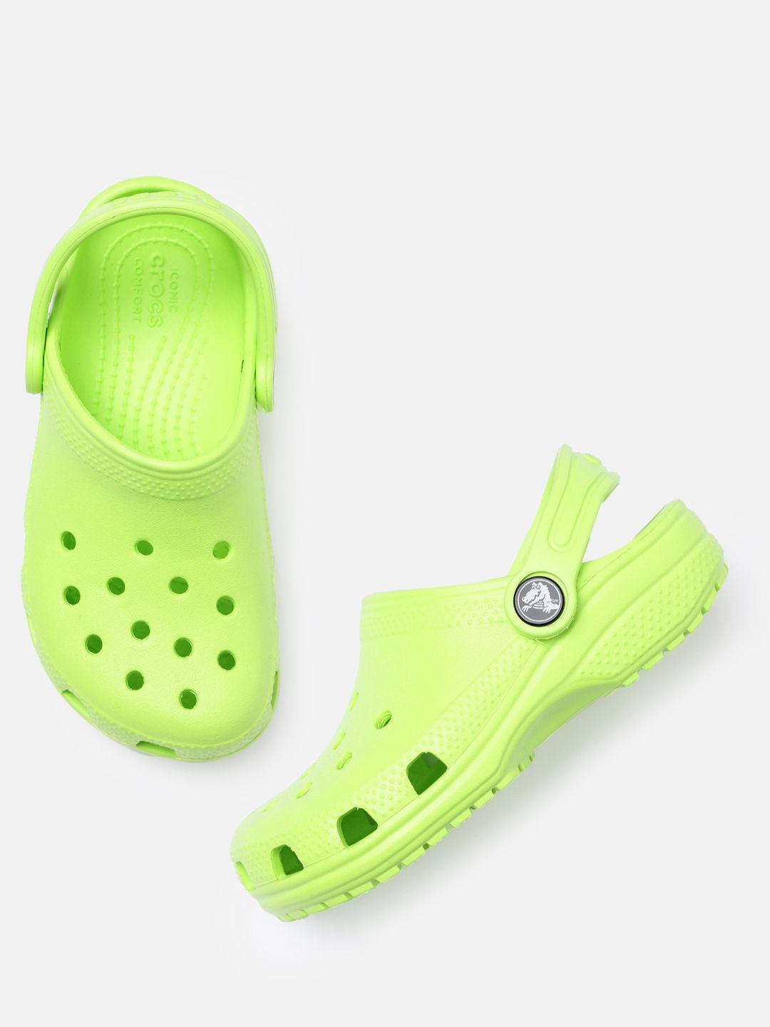 crocs unisex kids solid croslite clogs with cut-out detail