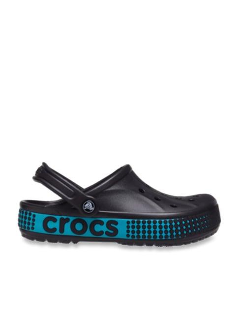 crocs unisex men' bayaband black back strap clogs
