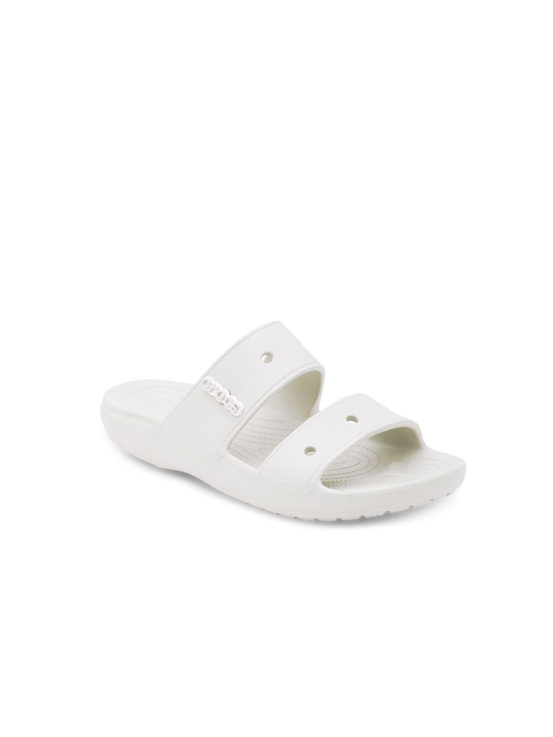 crocs unisex off-white solid comfort sandals