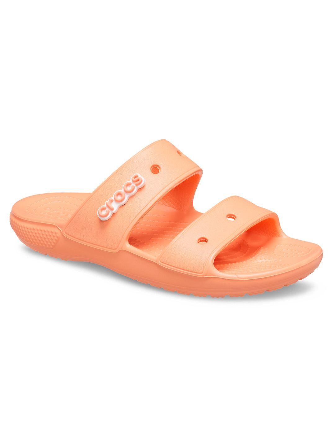 crocs unisex orange croslite sliders