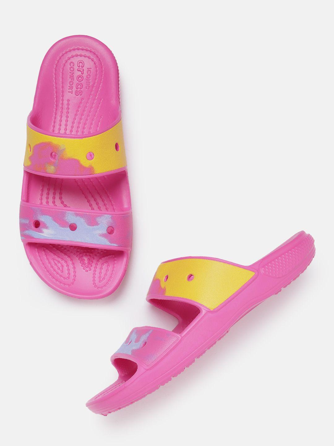 crocs unisex printed comfort sandals
