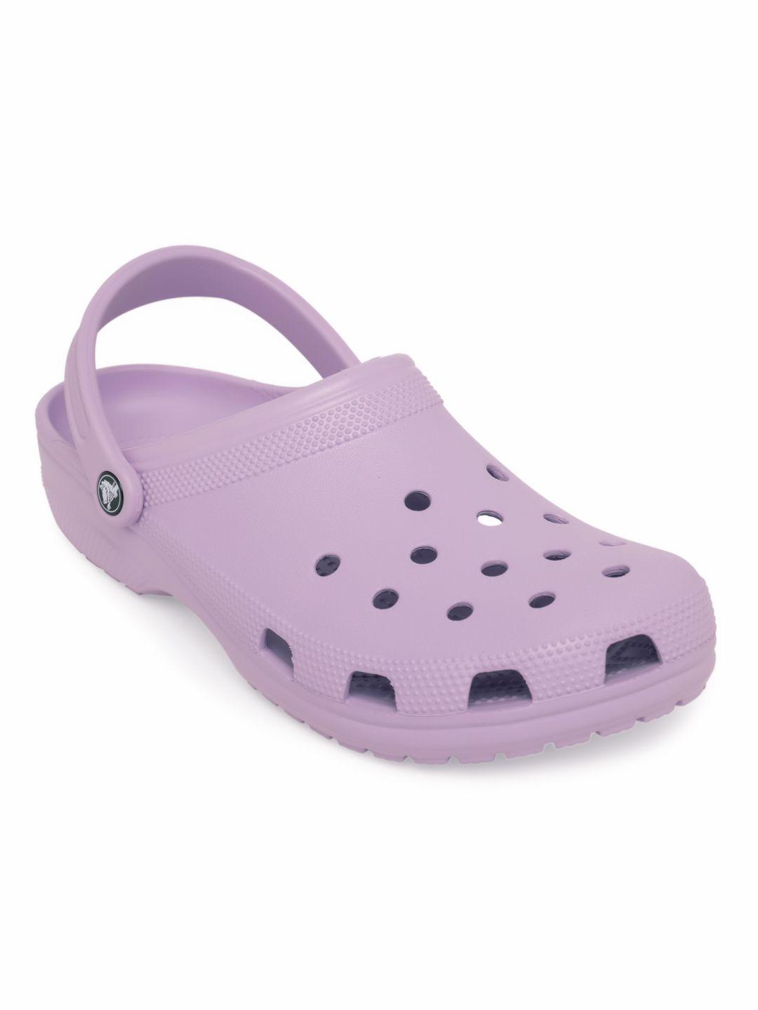 crocs unisex purple classic clogs