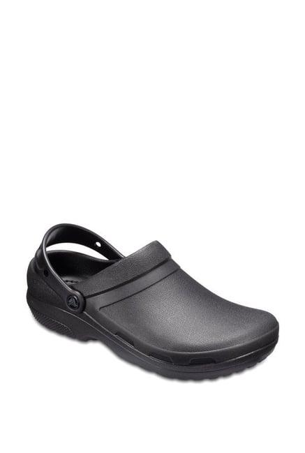 crocs unisex specialist ii black back strap clogs