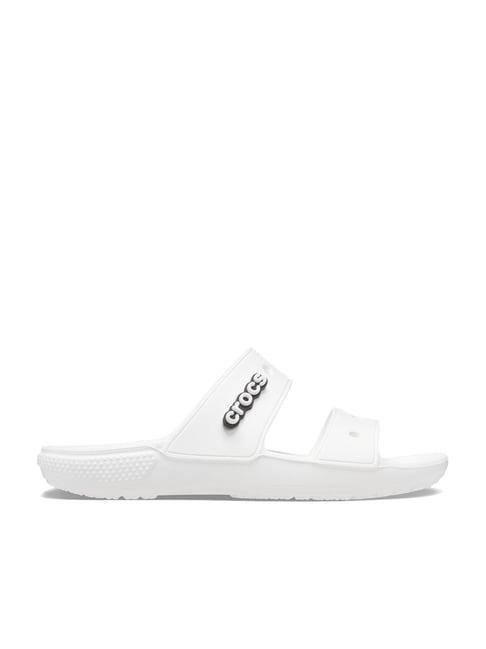 crocs unisex white slides