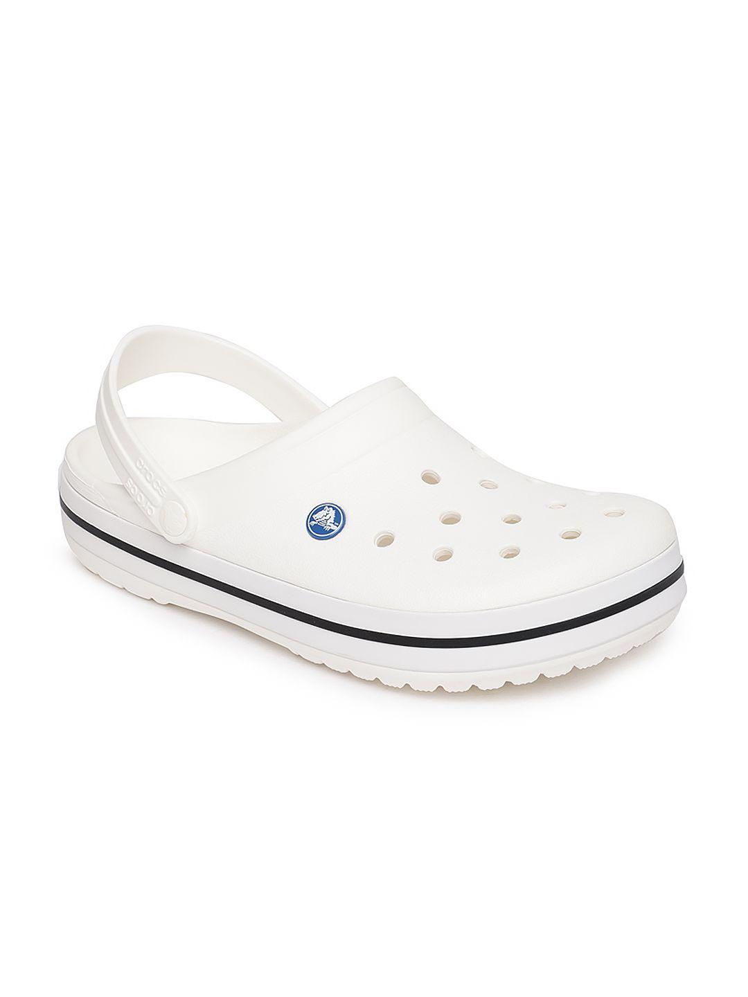 crocs unisex white solid clogs