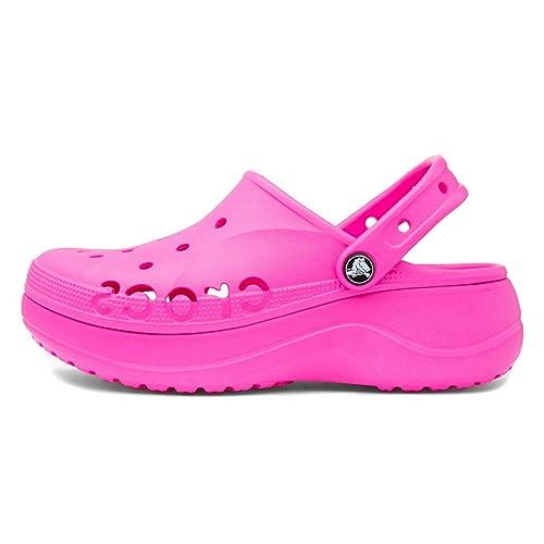 crocs women's electric pink clogs - 6 uk (w8)